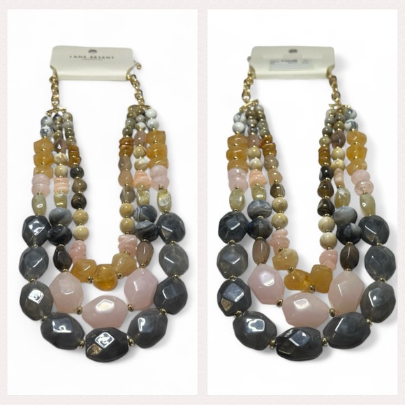 Lane Bryant 3 Strand Multicolor Beaded Necklace NWT $35 - Picture 5 of 5